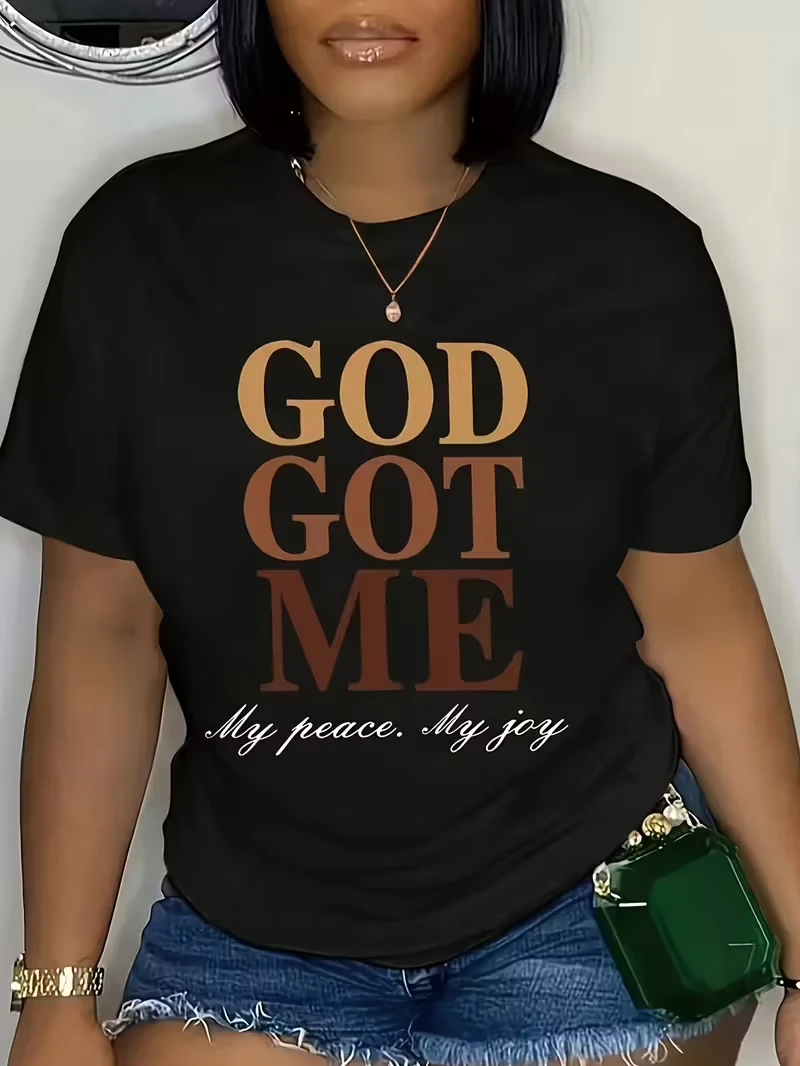 T-shirt with the Image of Divine Happiness Printed on It