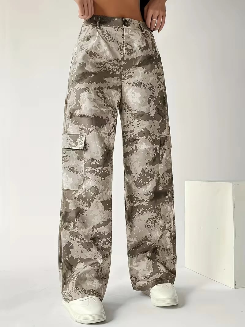 All-Over Print Button-Up And Long Pants in The Pocket